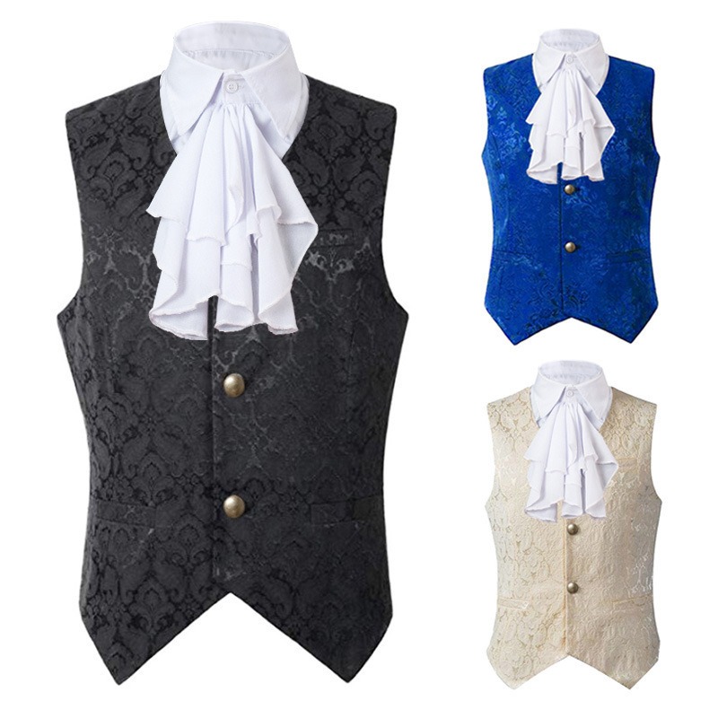 Formal Waistcoat Vest - Men Renaissance Steampunk Vest Halloween Cosplay