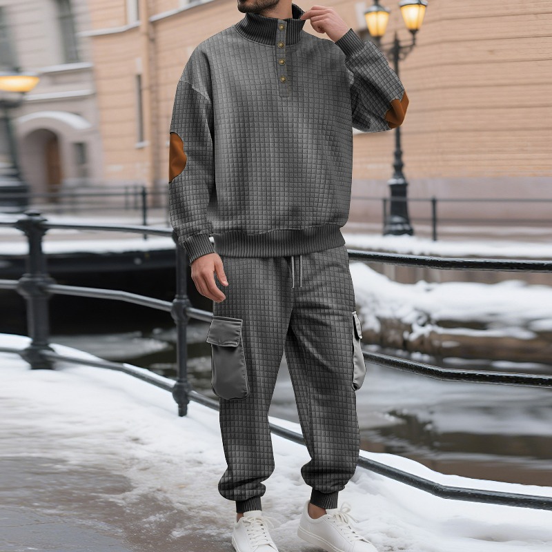 Men'S Fashion Loose Pants - KIDWHXR Men Autumn Sweatshirt Set Fashion