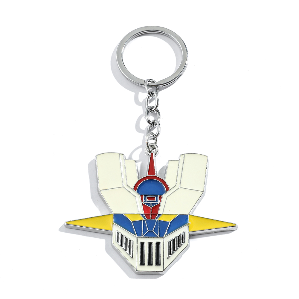 Men Fashion Key - Anime Cartoon Warrior Robot Logo Keychain