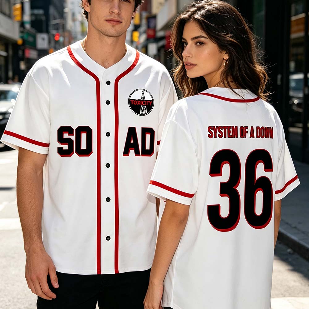 Mens Fashion Baseball Jersey - System of A Down Baseball Jersey