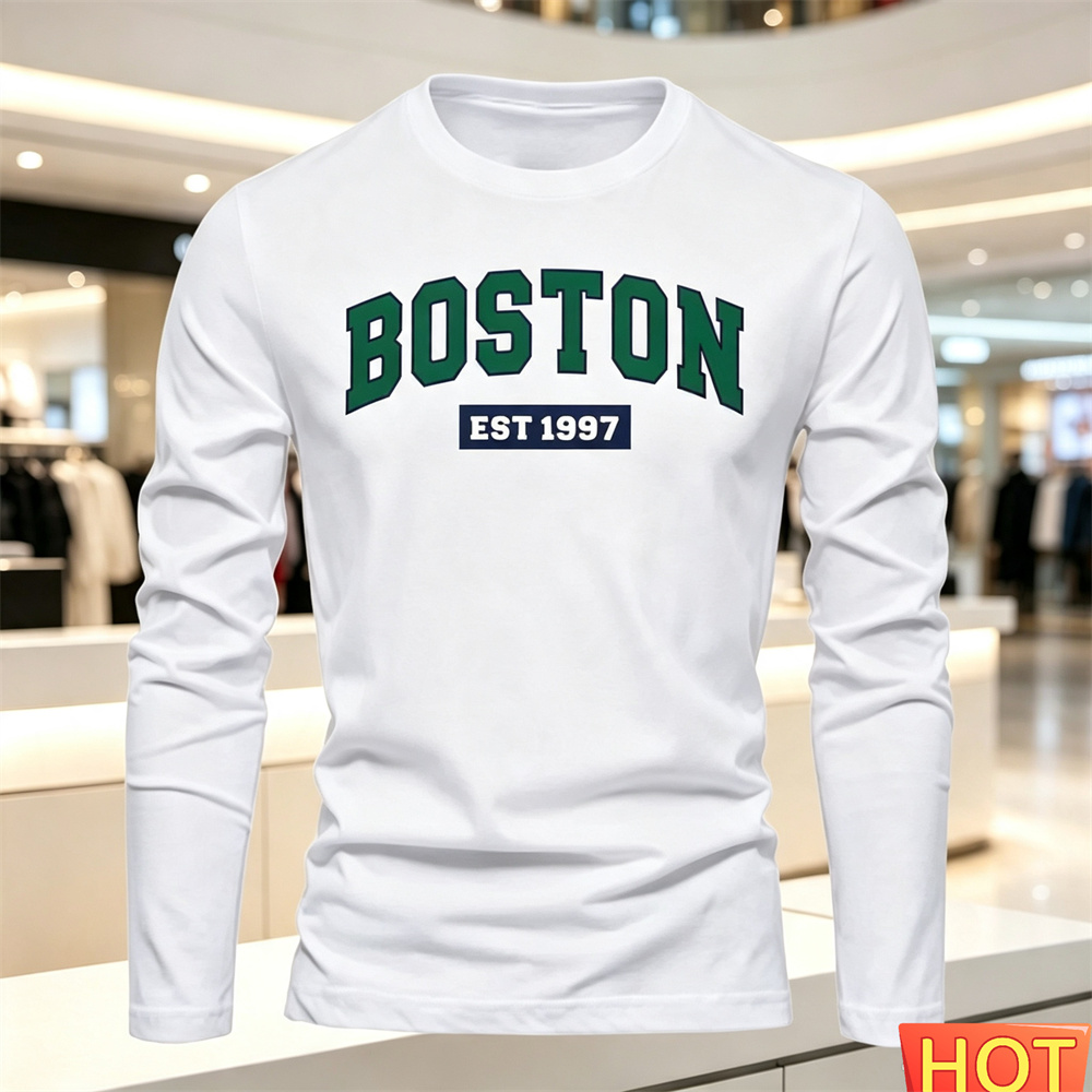 Men'S Fashion Looks - Autumn Summer Men's long sleeved T-shirt
