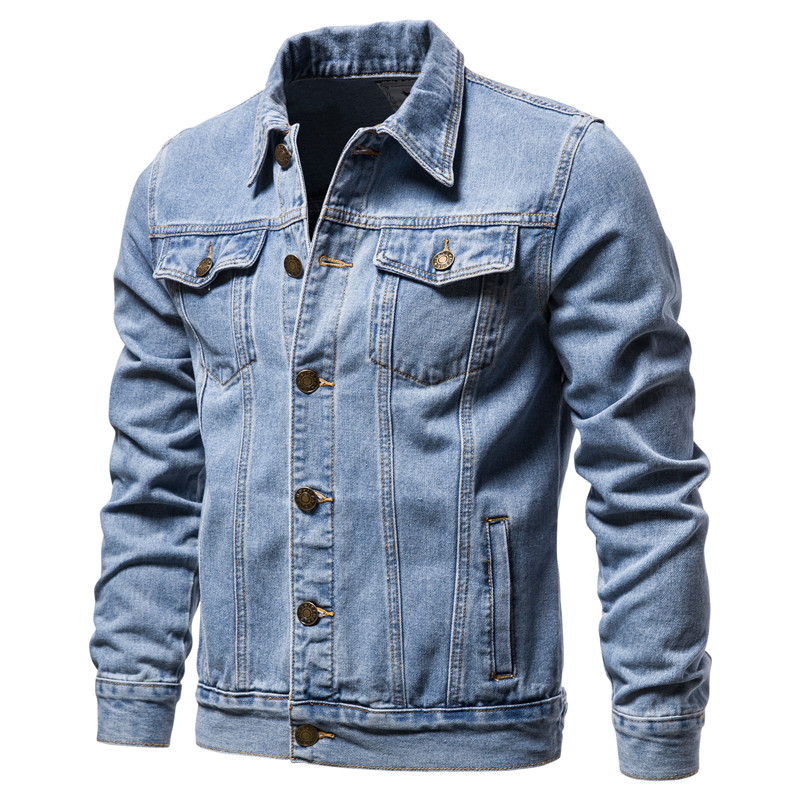 Men'S Fashion Jeans 2025 - 2025 Autumn Men Solid Denim Jackets