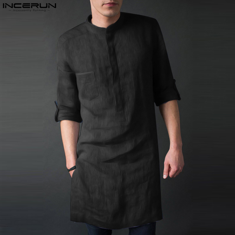 INCERUN Men's Long Sleeve Midi - Men'S Fashion Kurta review and price