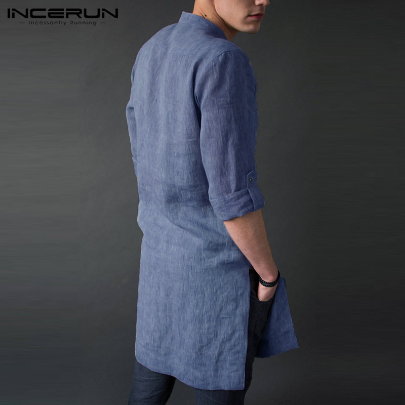 INCERUN Men's Long Sleeve Midi - Men'S Fashion Kurta review and price