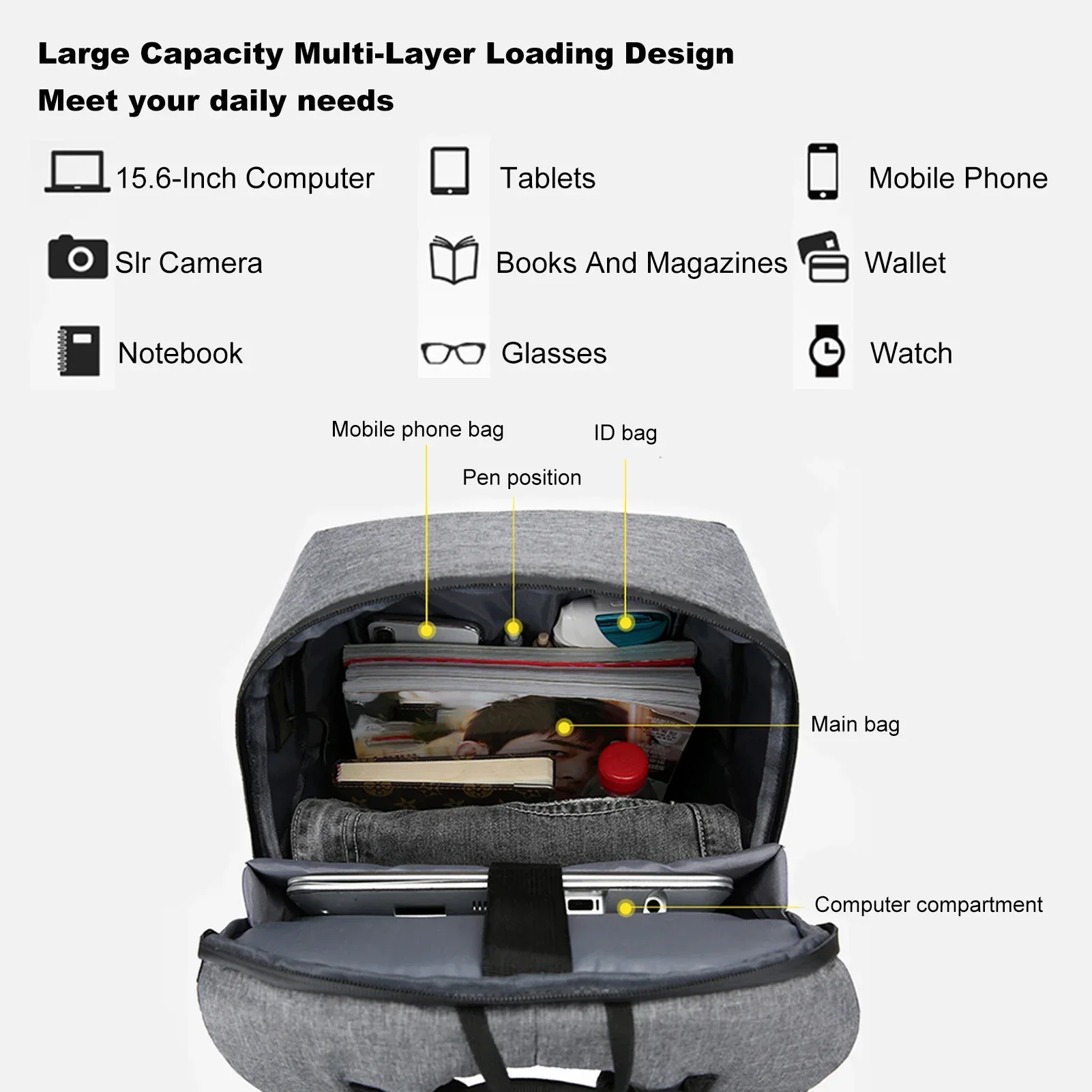 Laptop Backpack for 17 Inch La - Men Fashion Key review and price