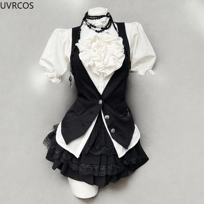 Y2k Aesthetic Lolita Style Swe - Formal Waistcoat Vest review and price