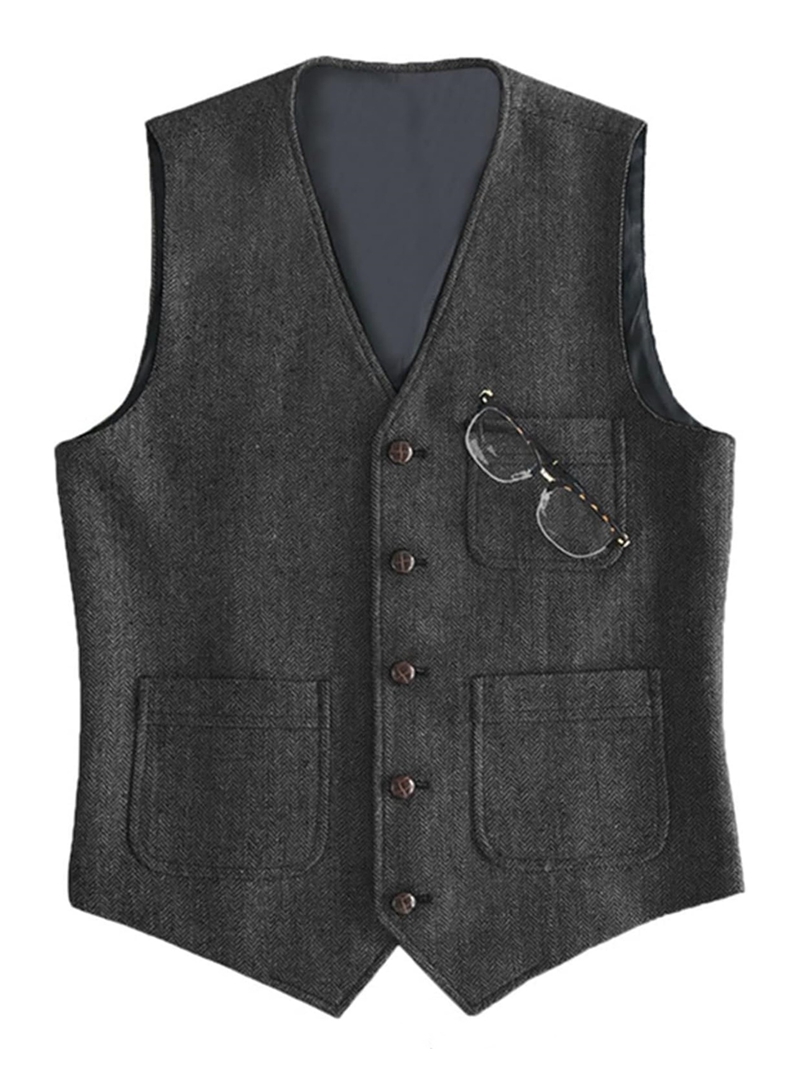 Men's Suit Formal V Neck Wool  - Formal Waistcoat Vest review and price
