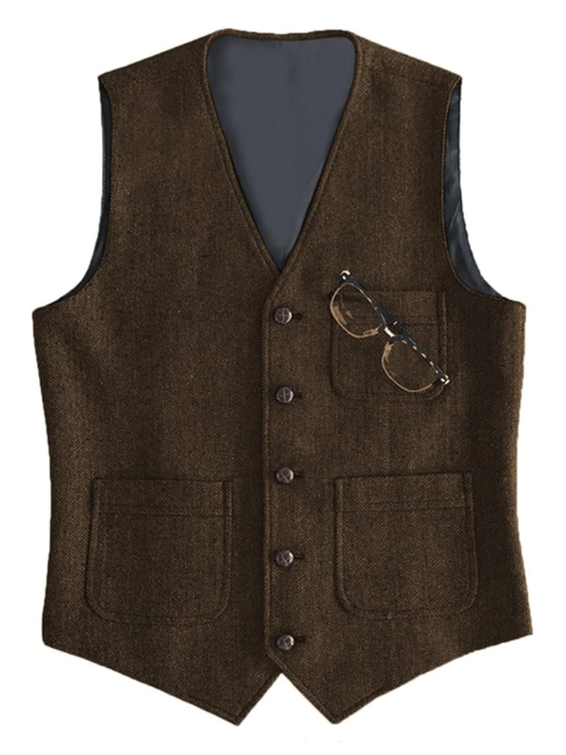 Men's Suit Formal V Neck Wool  - Formal Waistcoat Vest review and price