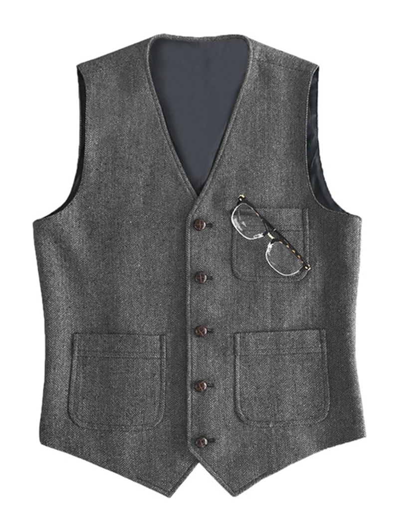 Men's Suit Formal V Neck Wool  - Formal Waistcoat Vest review and price