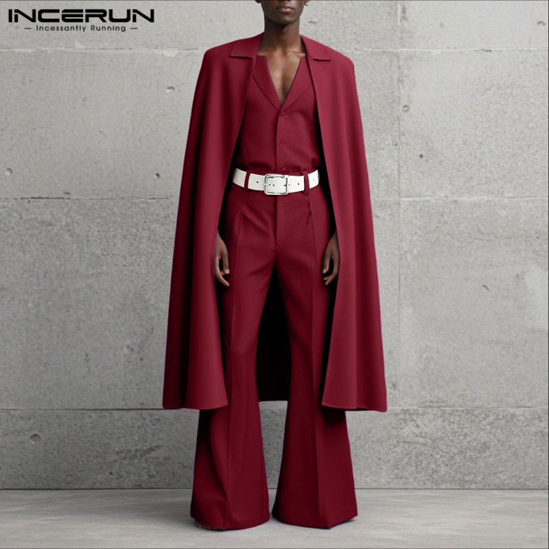 INCERUN Men Sets Solid Color L - Men'S Fashion Loose Pants review and price