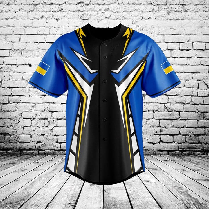 Custom Name Ukraine Shield Gra - Mens Fashion Baseball Jersey review and price