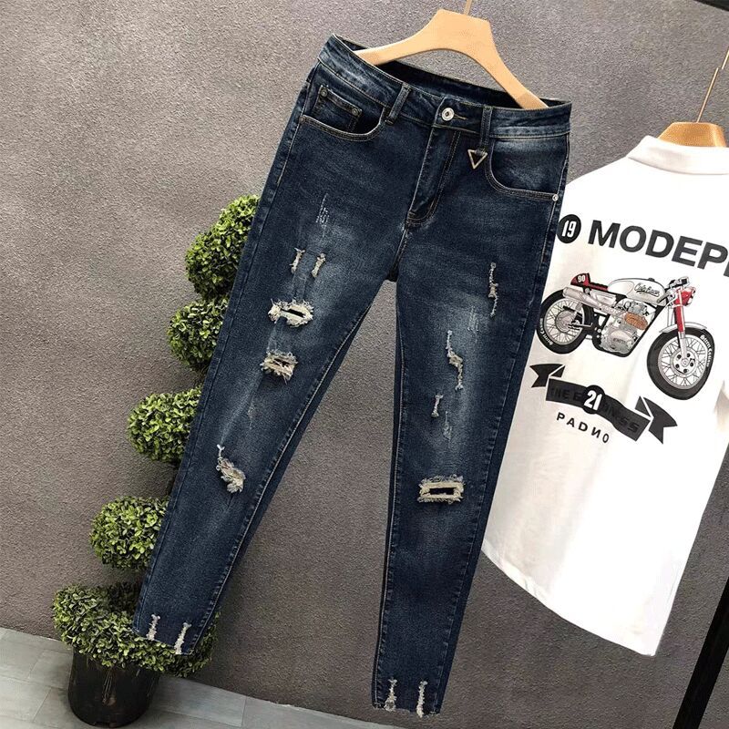 Cropped Jeans for Men Ripped T - Men'S Fashion Jeans 2025 review and price