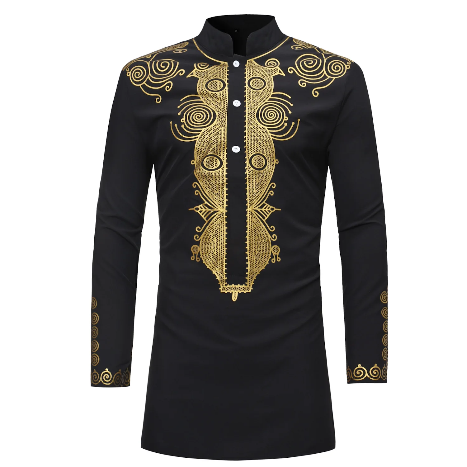 Stand Collar Muslim Shirt Men  - Men'S Fashion Kurta review and price