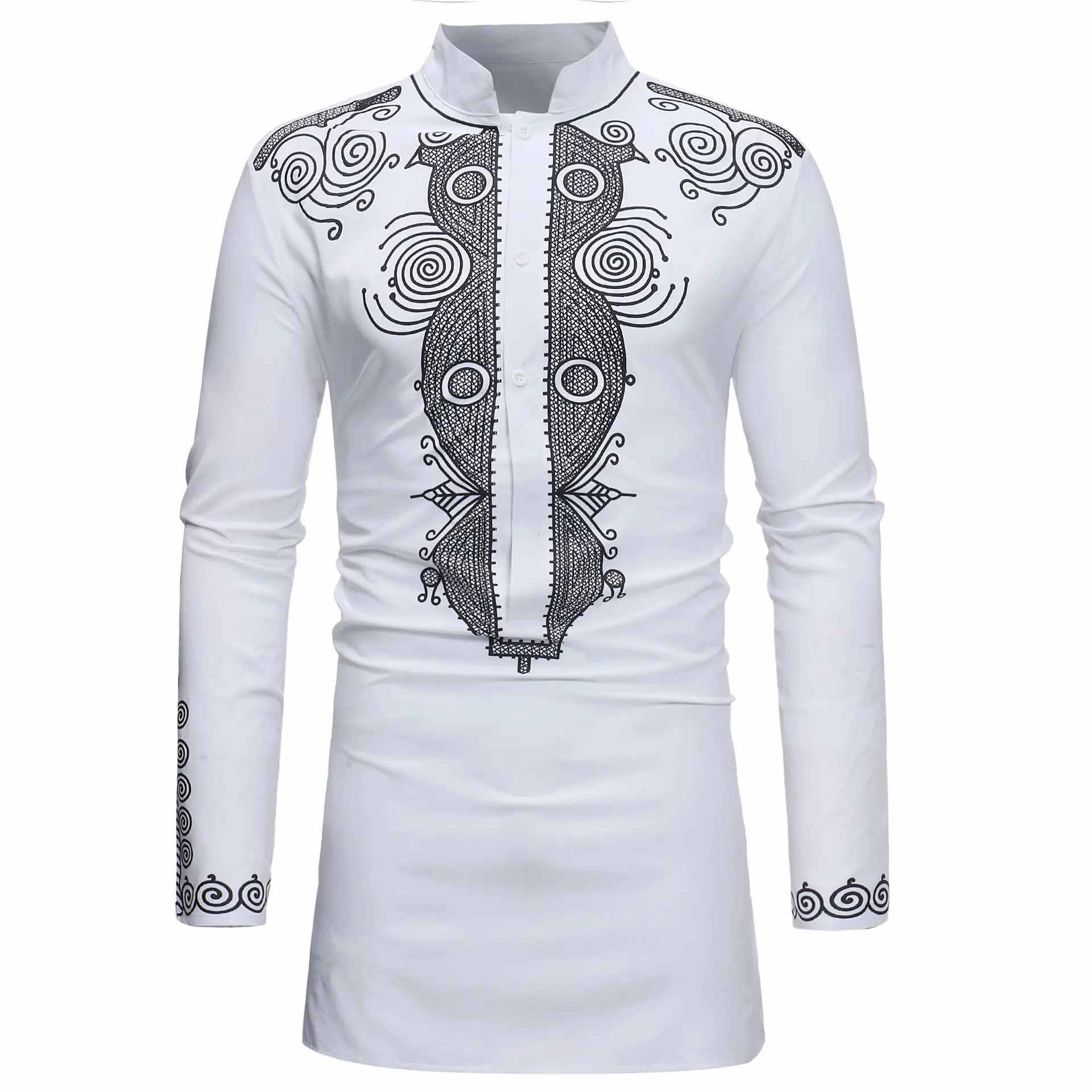 Stand Collar Muslim Shirt Men  - Men'S Fashion Kurta review and price