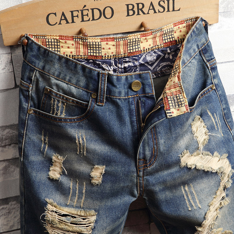 Ripped Hip-hop Denim Shorts Me - Men'S Fashion Loose Pants review and price