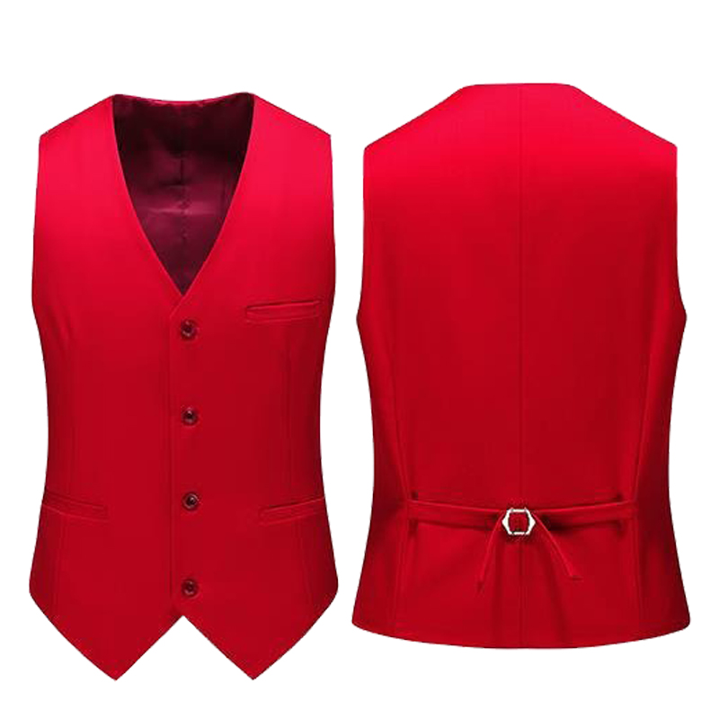19 Colors Men Vest Solid Color - Formal Waistcoat Vest review and price