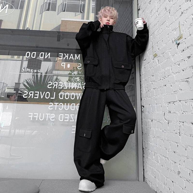 LUZHEN Color Cardigan 2026 PU  - Men'S Fashion Loose Pants review and price