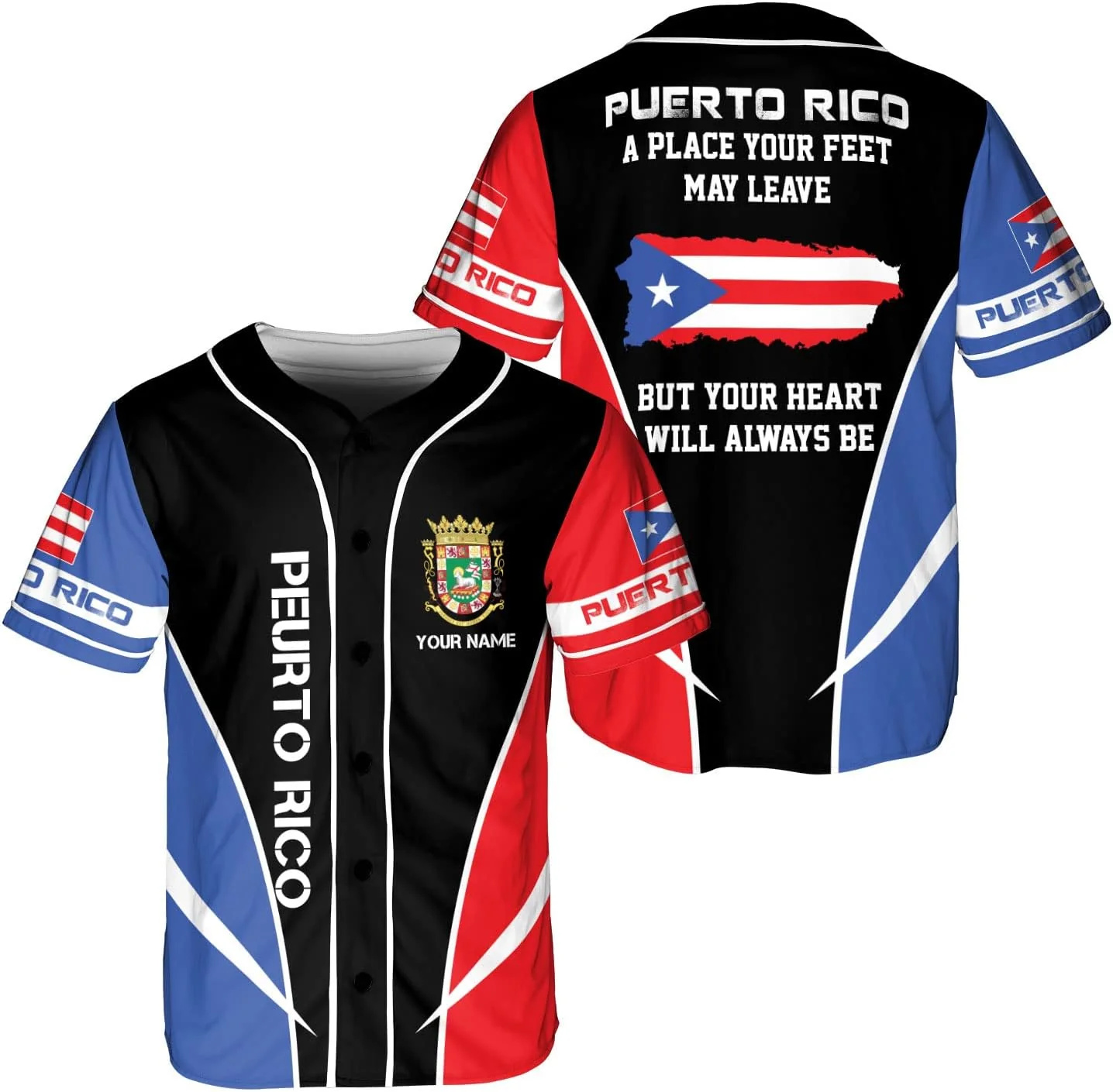 Personalized Puerto Rico Baseb - Mens Fashion Baseball Jersey review and price