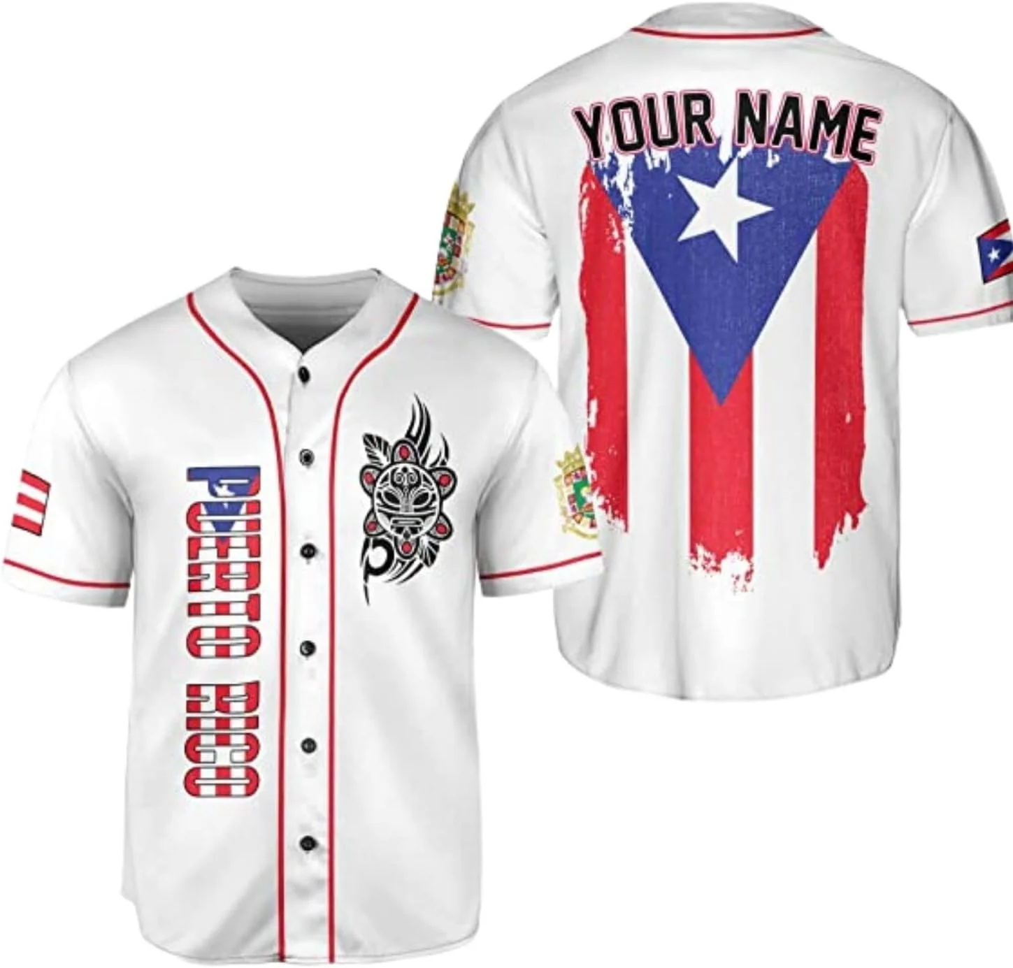 Personalized Puerto Rico Baseb - Mens Fashion Baseball Jersey review and price