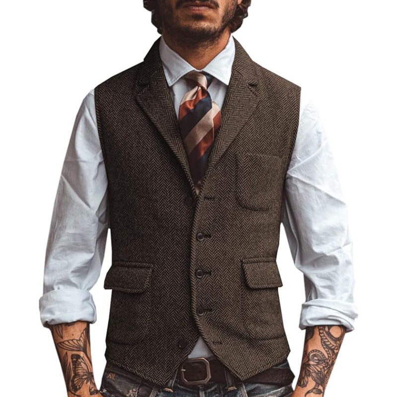 New V Neck Lapel Men's Suits V - Formal Waistcoat Vest review and price