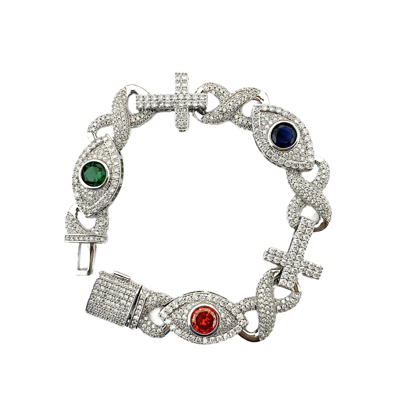 Icedminer New Eye Cross Eight  - Men'S Fashion Gold Chain review and price