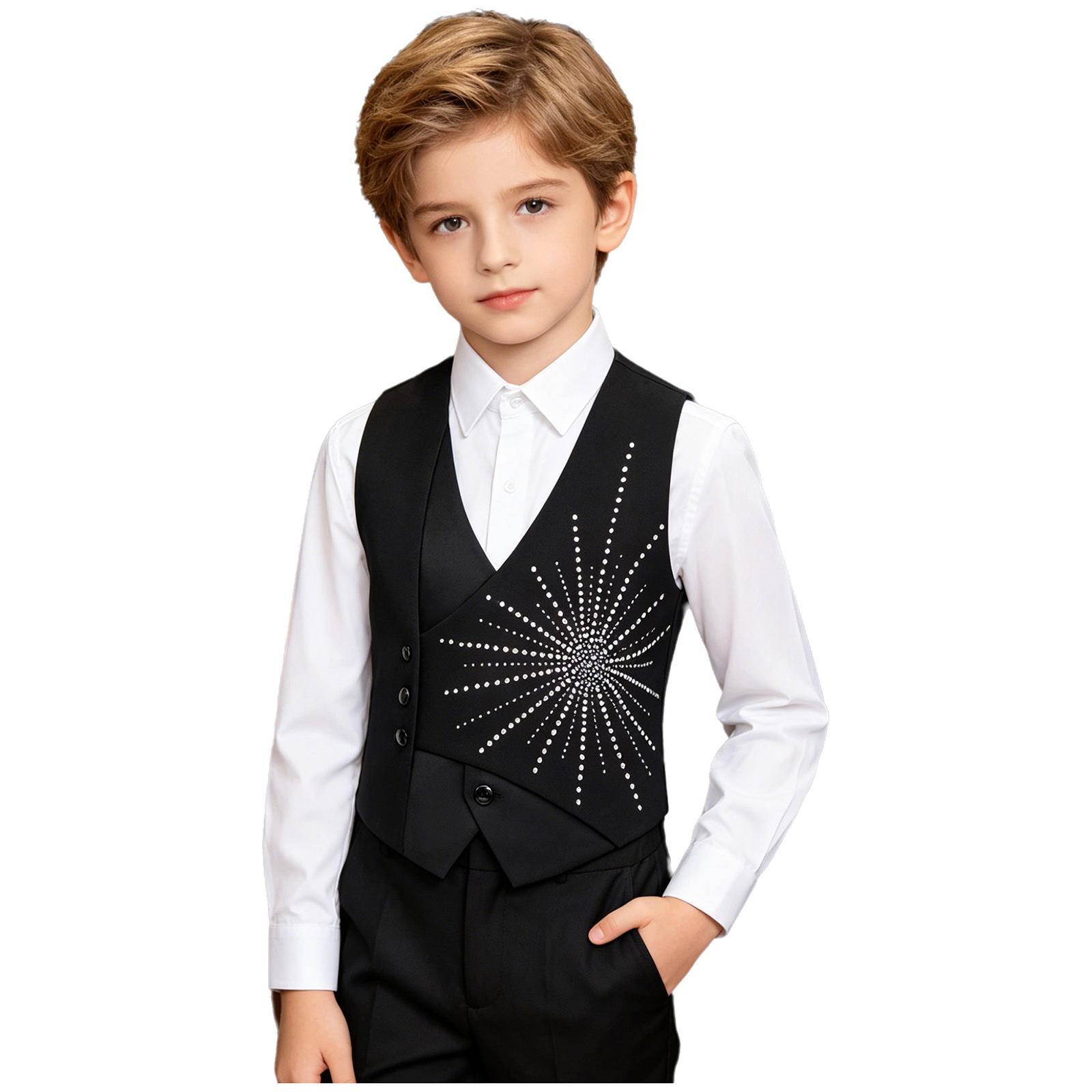 Kids Boys Gentleman Asymmetric - Formal Waistcoat Vest review and price