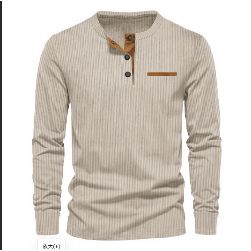 Men's Corduroy Henley Neck Lon - Men'S Fashion Looks review and price