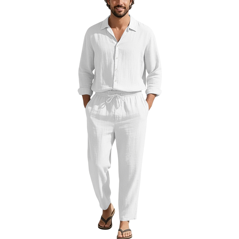 Spring Summer Linen Casual Set - Men'S Fashion Loose Pants review and price
