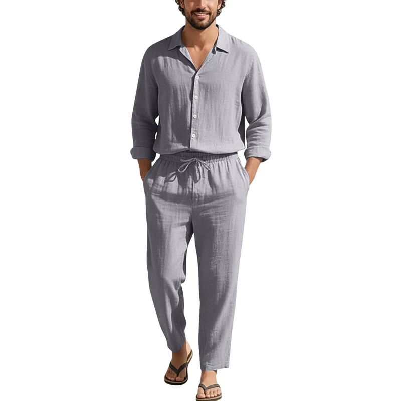 Spring Summer Linen Casual Set - Men'S Fashion Loose Pants review and price